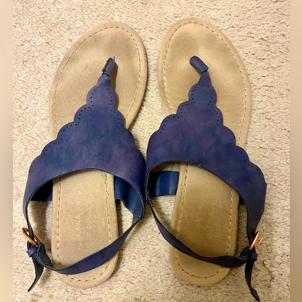 LC Lauren Conrad | Camille Sandal | Navy Blue | Size 7/8